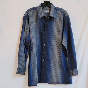 Georg Roth Germany Ombre Wave Button Shirt L